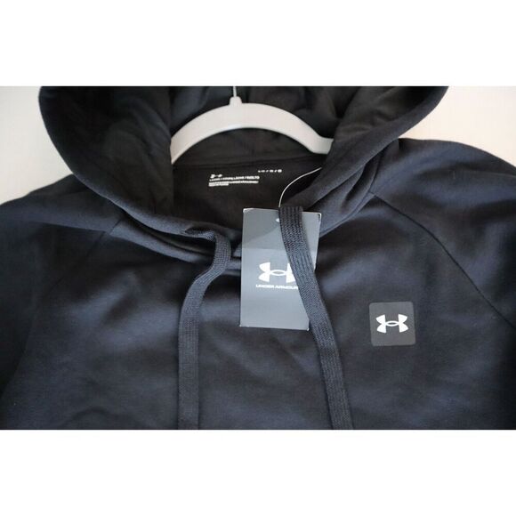 Under Armour 1357092-001 Men's Sz Large Black UA Rival Fleece LC Logo Hoodie - Picture 5 of 9